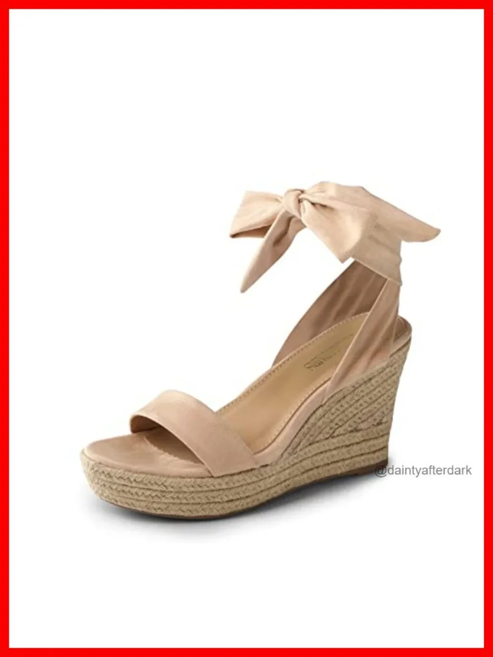 Womens Espadrille Wedge Sandals Faux Suede Ankle Strap Cushioned Insole